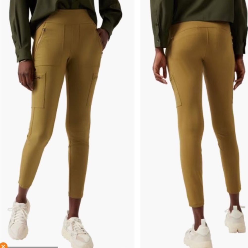 Stretch Cargo Ankle Pants in Olive